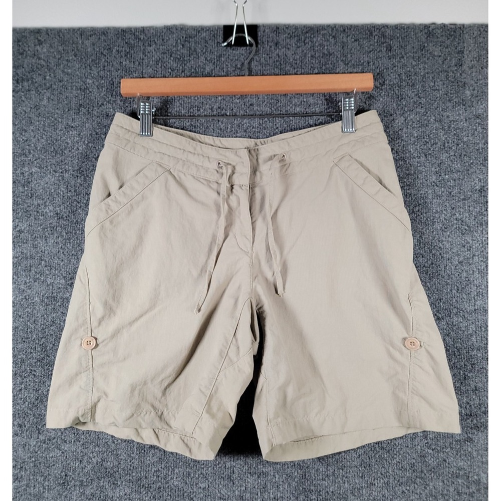 Merrell Shorts Womens Size 4 Beige Flat Front Opti Wick UPF 50+ Hiking Outdoor